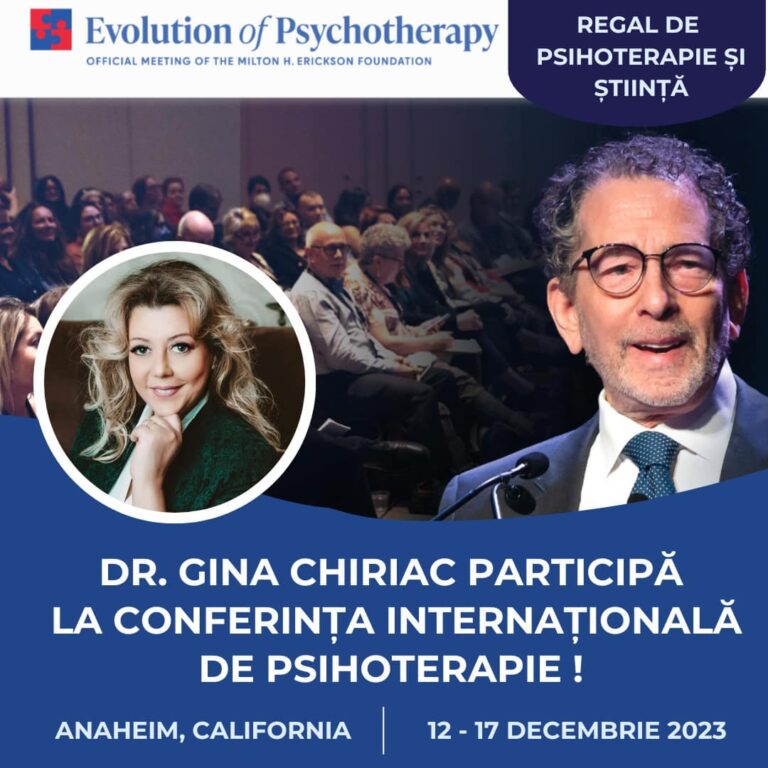 Dr. Gina Chiriac reprezintă ARPI la conferința internațională „Evolution of Psychotherapy” în America